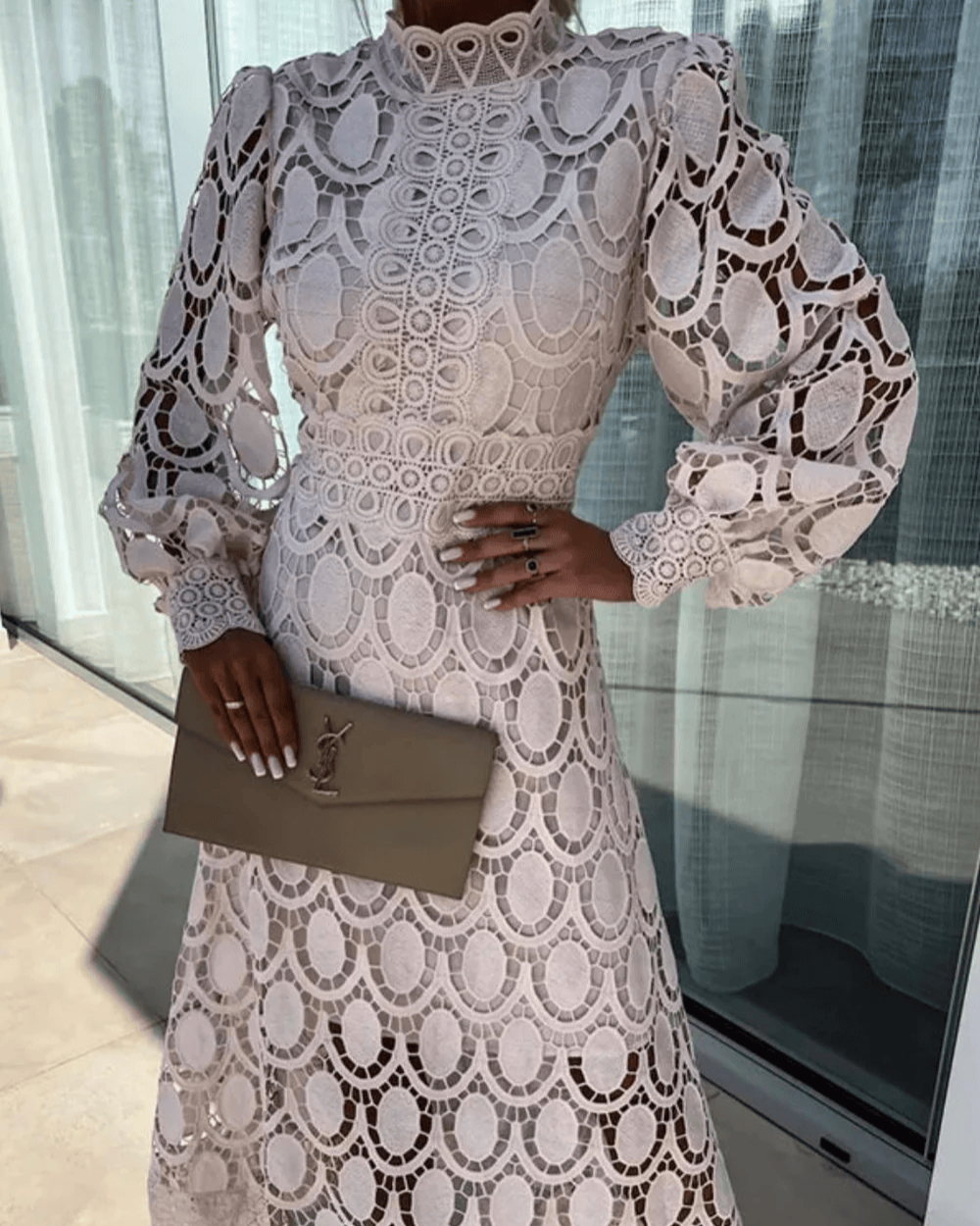 Amélie™ | Elegant Lace Midi Dress